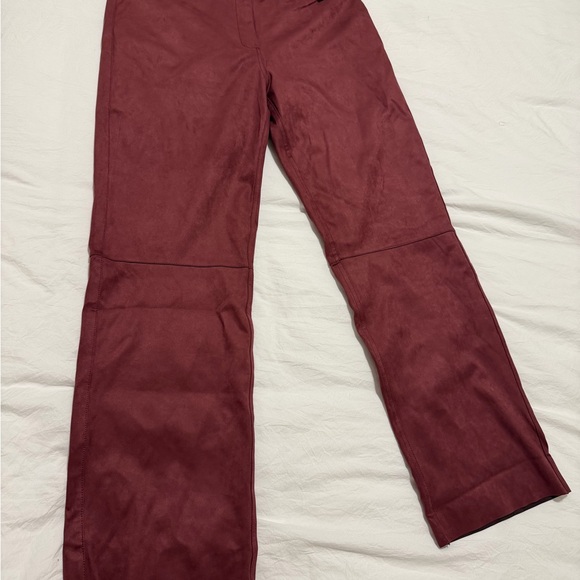Anthropologie Sovere Avery High Rise Boot Cut Pants XL Cranberry Burgundy - Picture 7 of 9